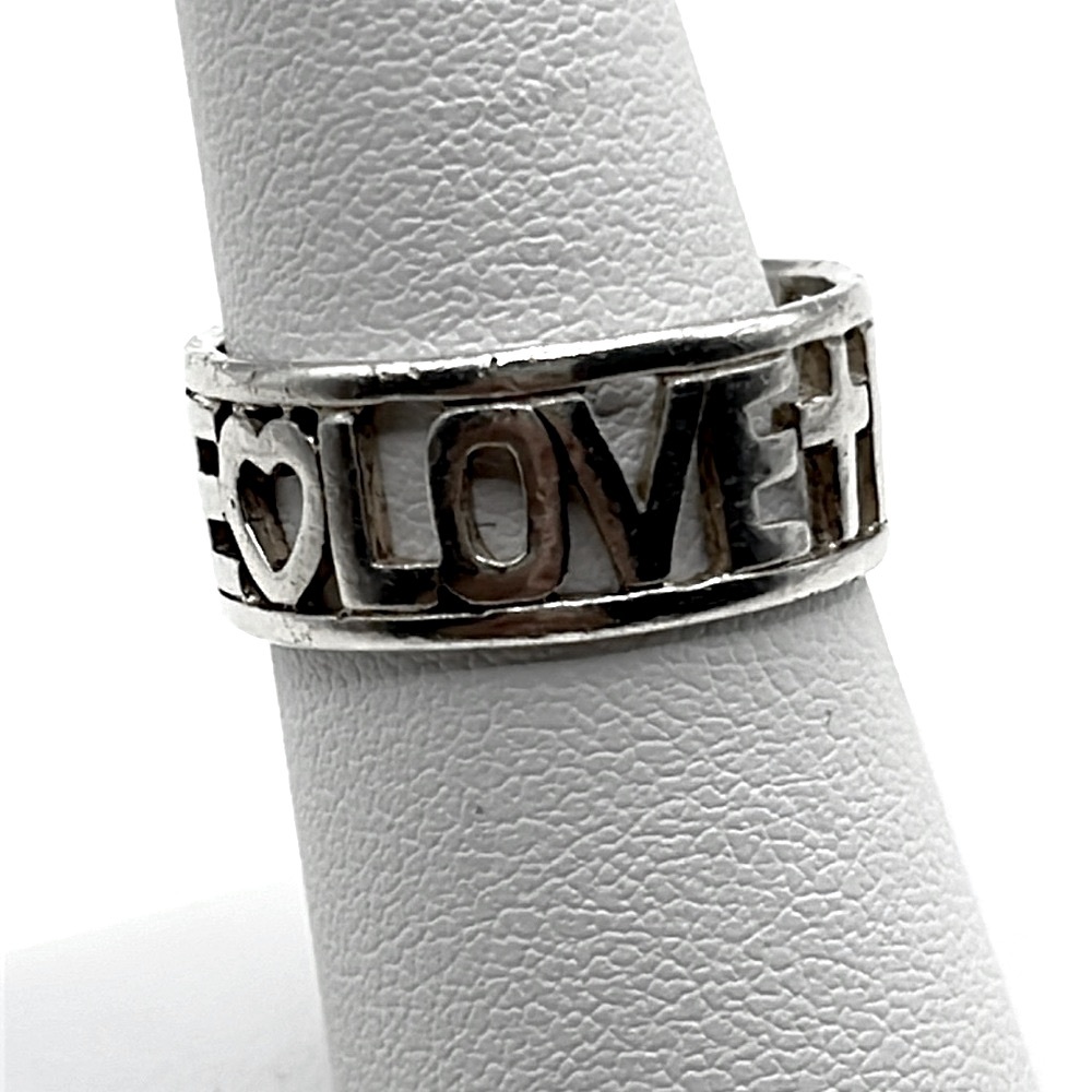 Elegant Silver Love Ring